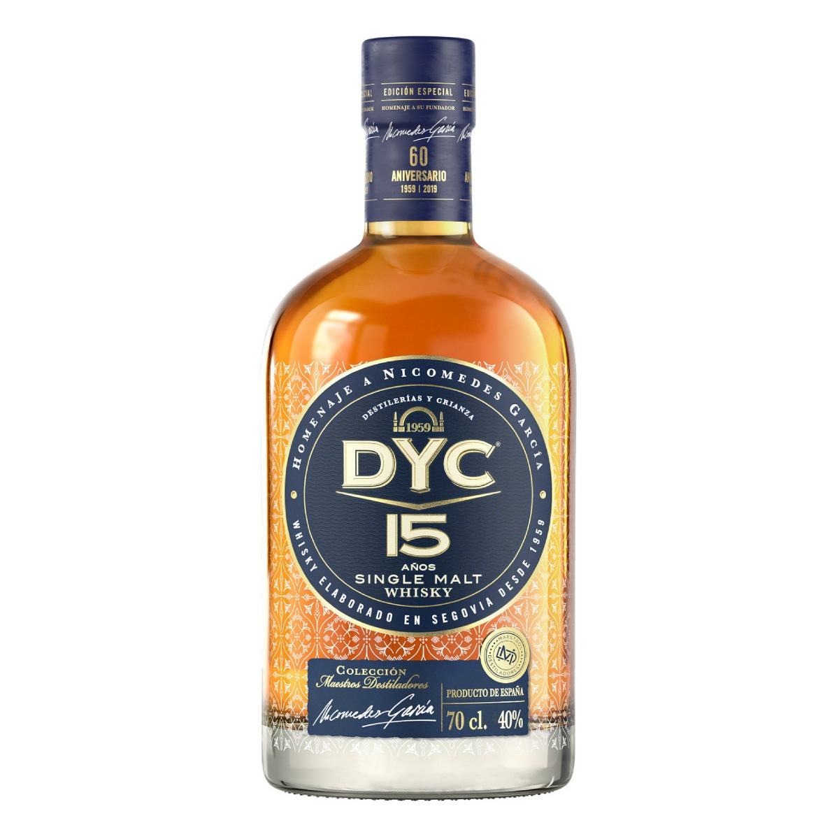 Whisky Dyc 15 Años Single Malt Estuche