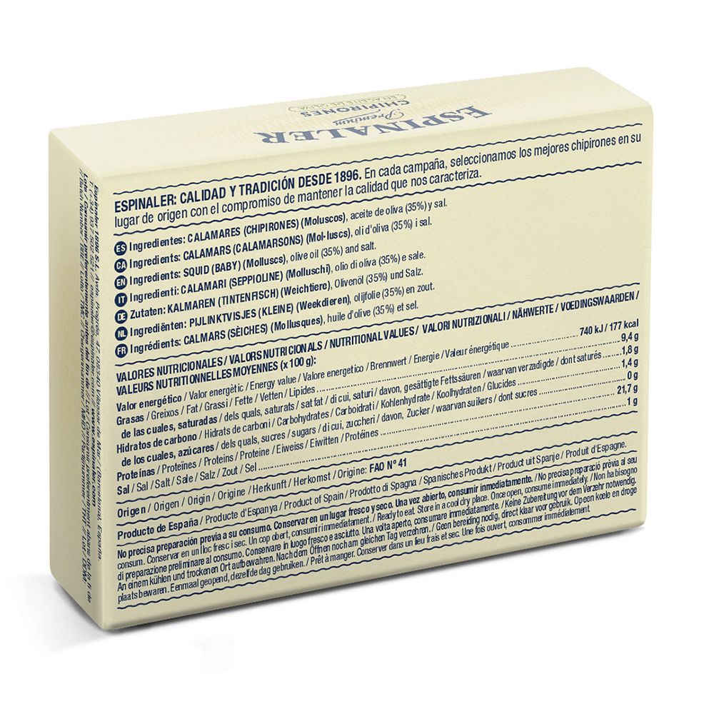  Chipirones En Aceite De Oliva 6/8 Pcs 120 Gramos