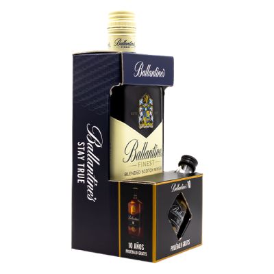  Ballantines 1 Mini Ballantines 10 Años 0,75 Litros Estuche