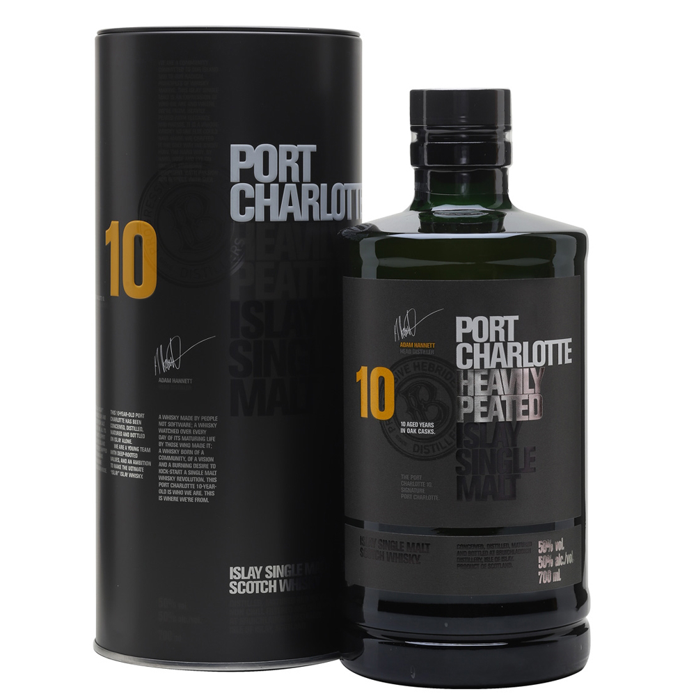 Whisky Bruichladdich Port Charlotte 10 Años 1 Litro Estuche