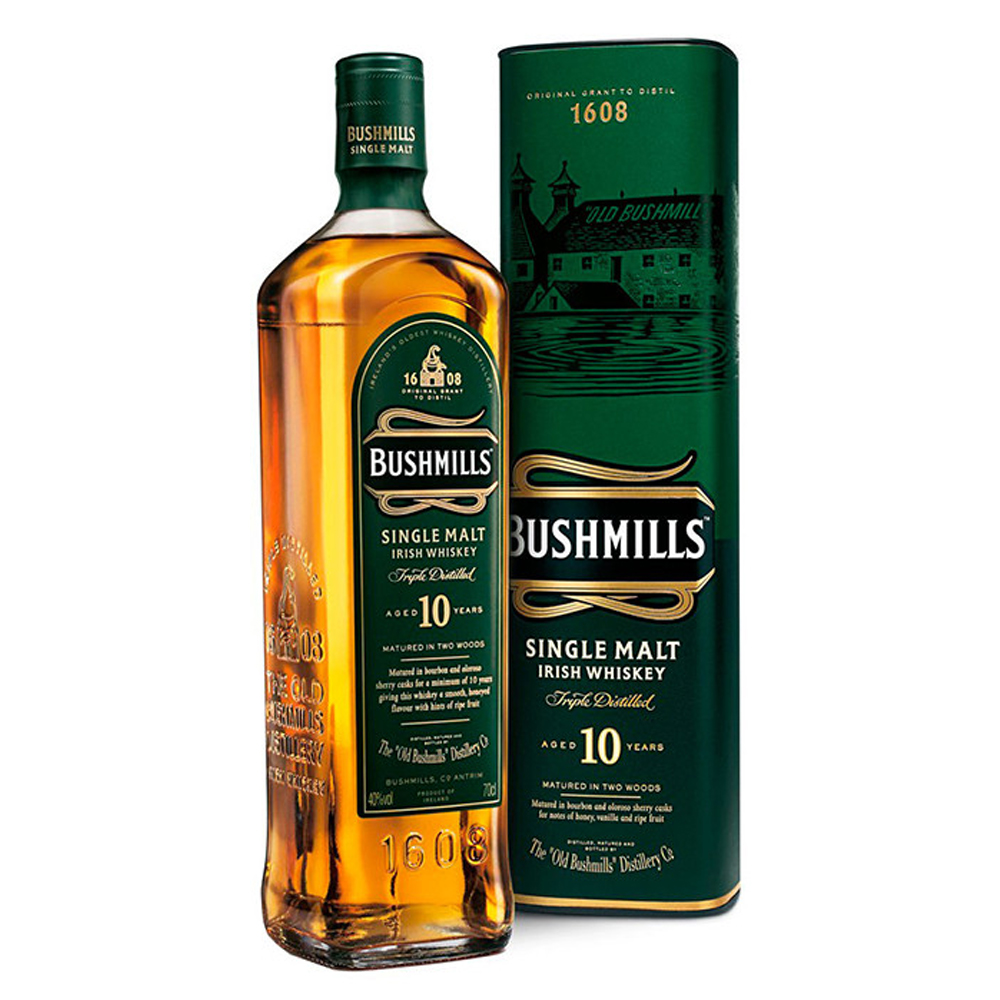 Whisky Bushmills 10 Años Estuche