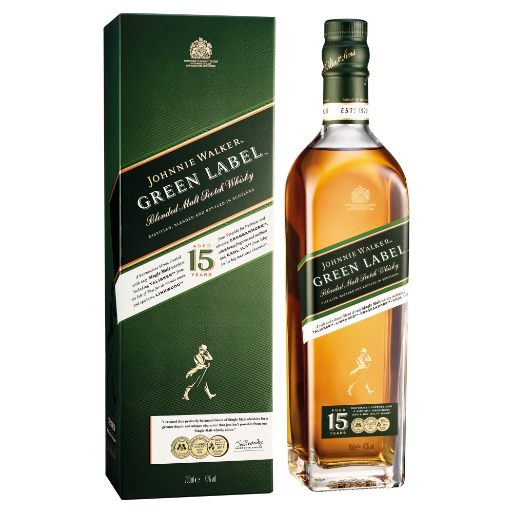 Whisky Johnnie Walker 15 Años Green Label Estuche