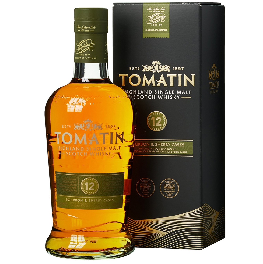 Whisky Tomatin 12 Años Bourbon & Sherry Casks 1 Litro Estuche
