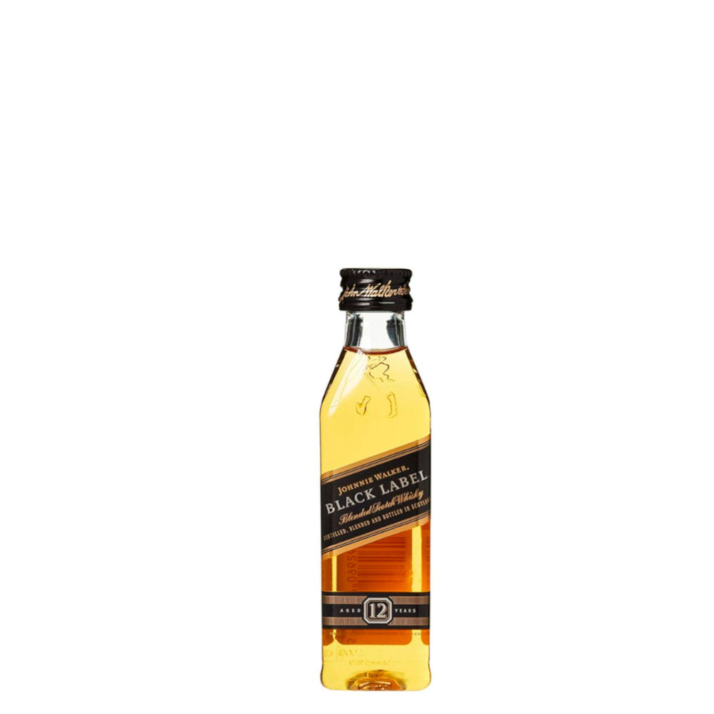 Whisky Johnnie Walker Black Pet Miniatura