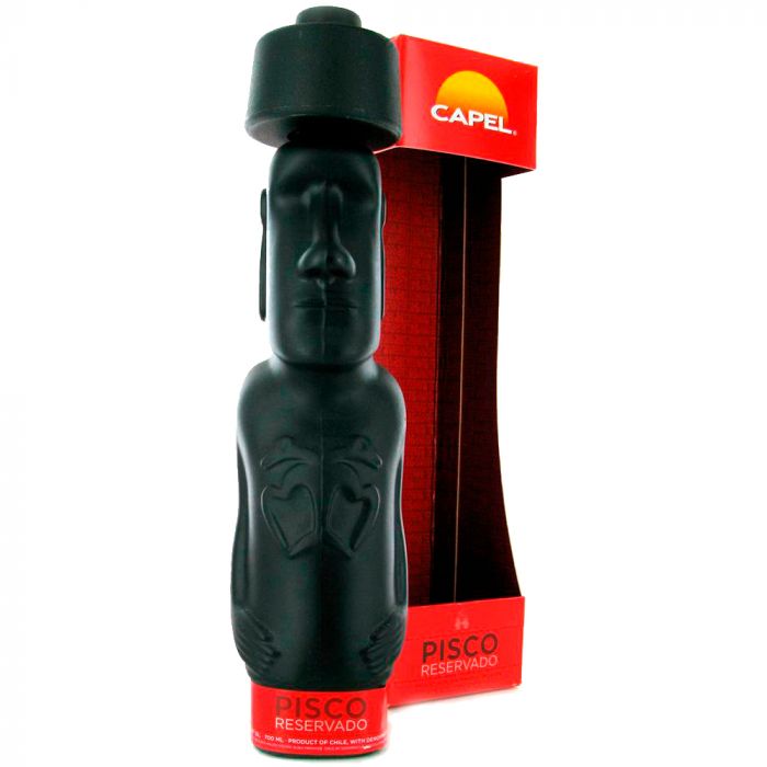 Aguardiente Pisco Capel Reservado Moai Estuche