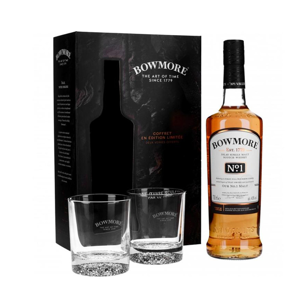 Whisky Bowmore No.1 2 Vasos