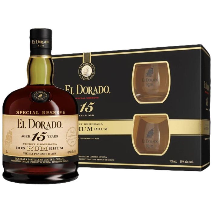  El Dorado 15 Años  2 Vasos