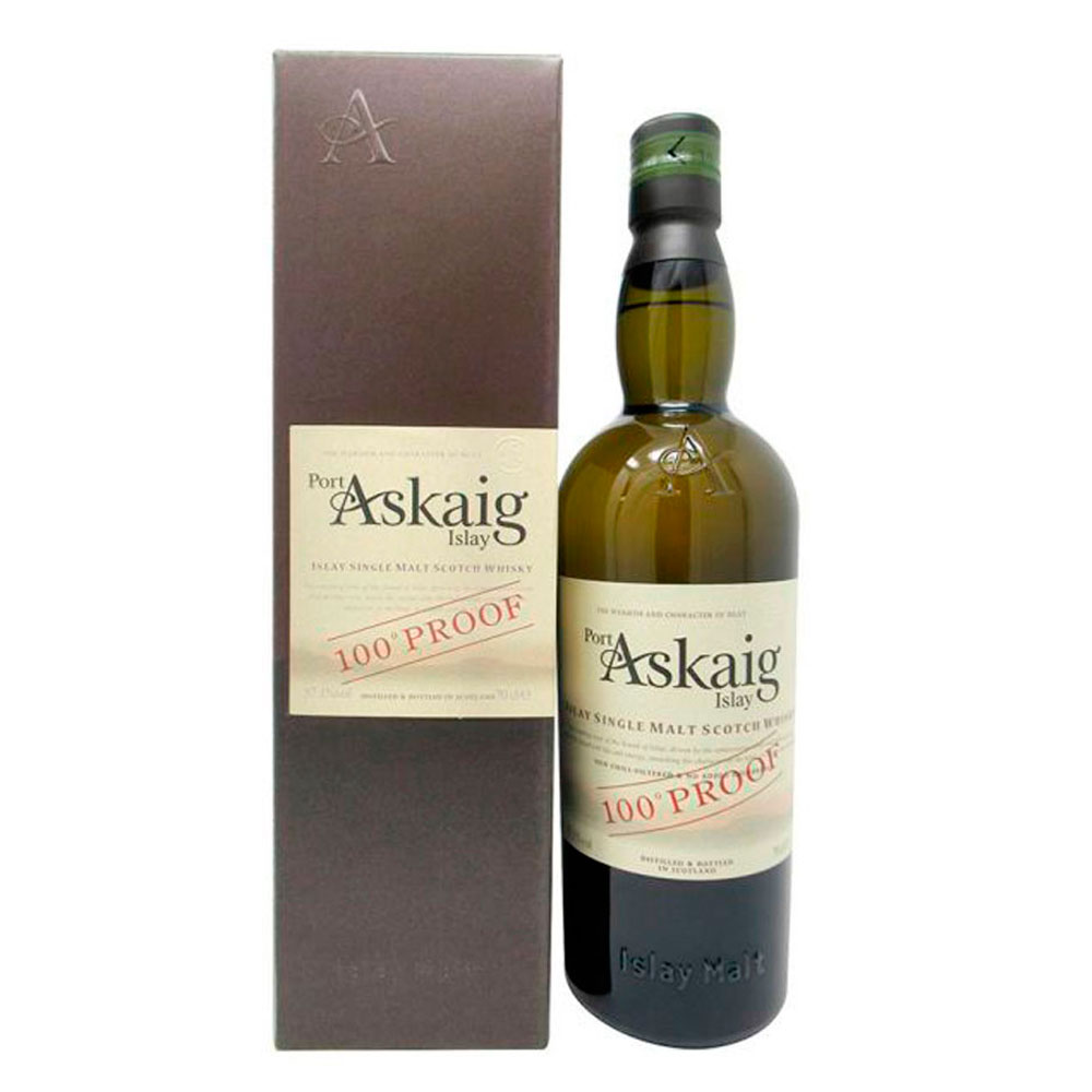 Whisky Port Askaig 100 Proof Estuche