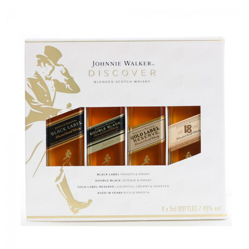Whisky Johnnie Walker Gift Pack 4 Miniatura