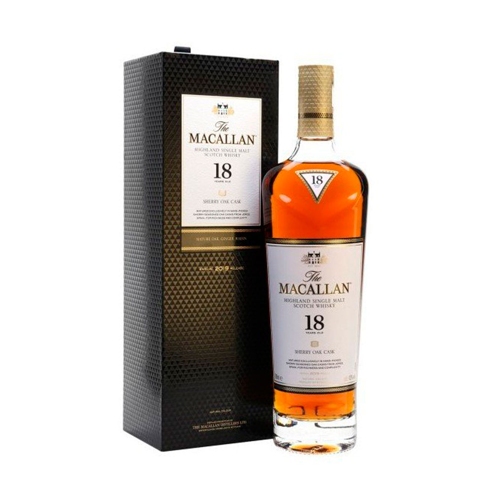 Whisky Macallan 18yo Sherry Oak Estuche