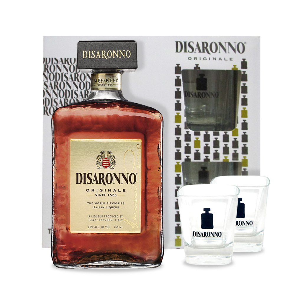 Licor Amaretto Disaronno 2 Vasos