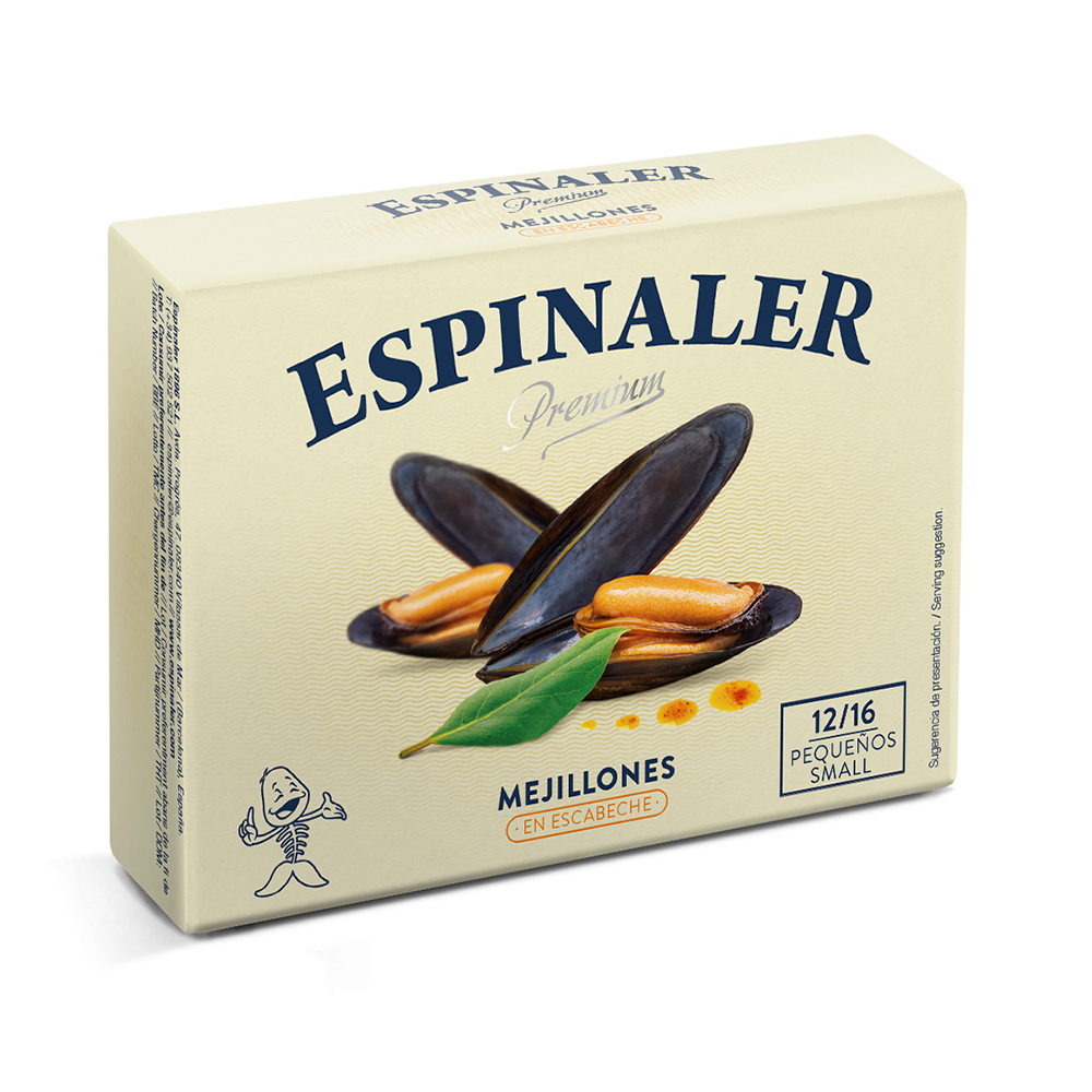 Mejillones en escabeche premium 12-16 piezas