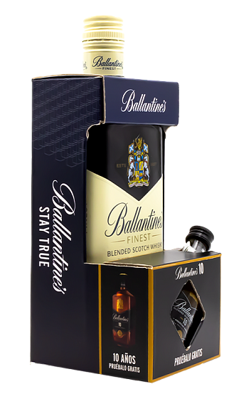  Ballantines 1 Mini Ballantines 10 Años 0,75 Litros Estuche