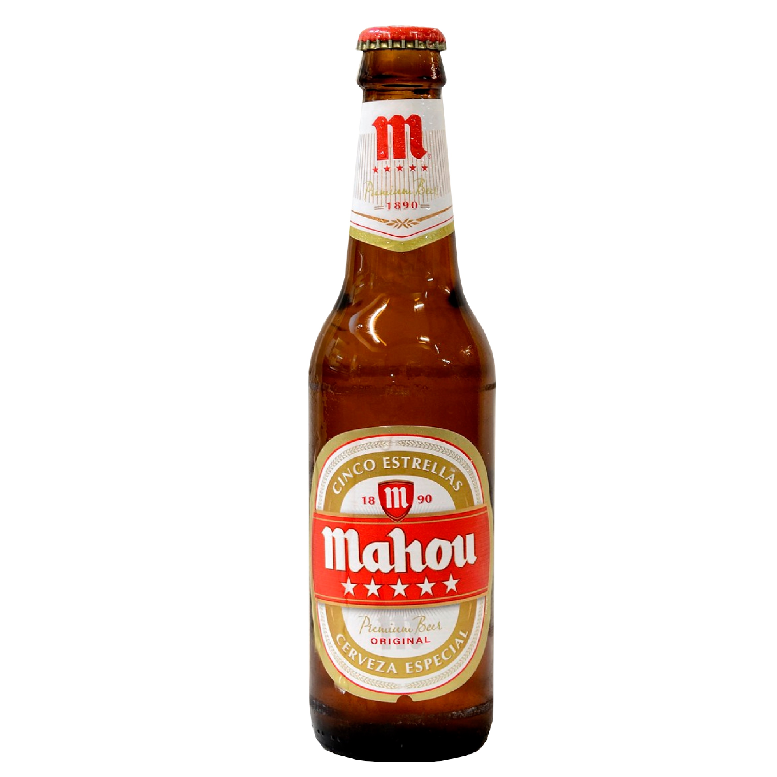 Cerveza Mahou 5 Estrellas Botella 0,33 Litros