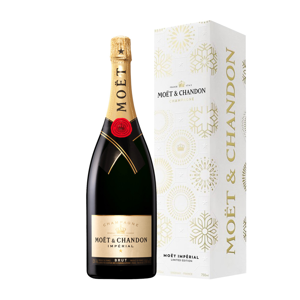 Champagne Moet Chandon Brut Imperial Edición Limitada Navidad 0,75 Litros Estuche