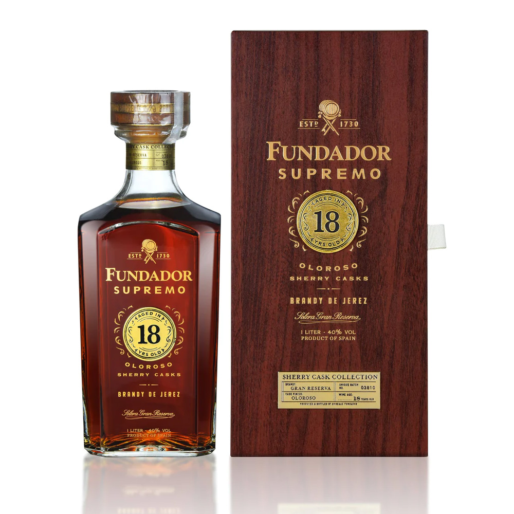 Brandy Fundador Supremo 18 Oloroso 1 Litro Estuche