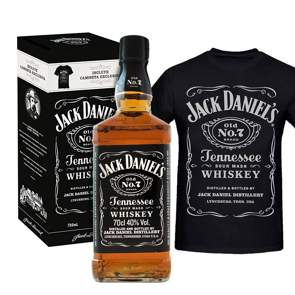 Whisky Jack Daniels Con Camiseta Estuche