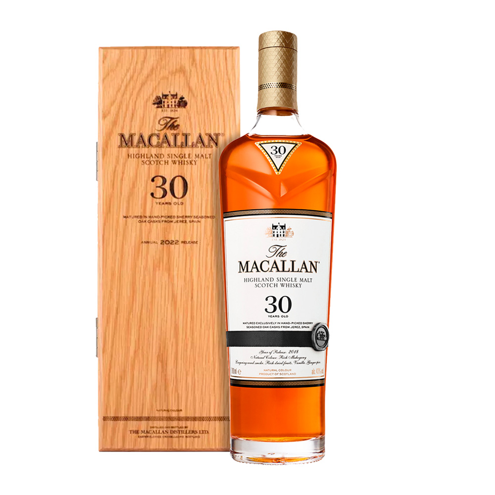Whisky Macallan 30 Años Sherry Oak Caja Madera