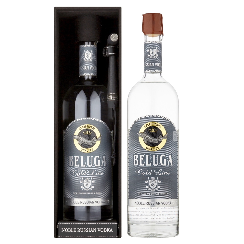 Vodka Beluga Gold Line 1 Litro Leather Case
