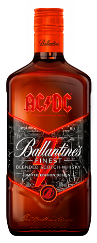 Edición limitada botella música Whisky Ballantine's Finest ACDC