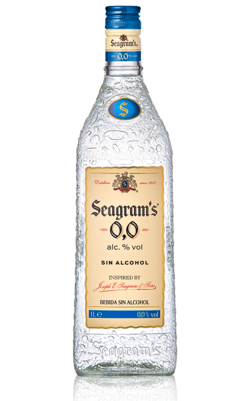 Botella Seagram's 0,0% sin alcohol con removedor