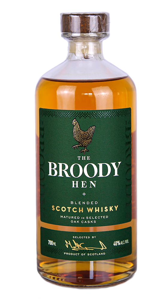 Botella de whisky escocés The Broody Hen Blended